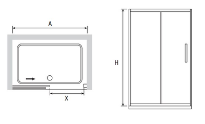 Душевая дверь RGW PA-12, размеры: 1700х1950