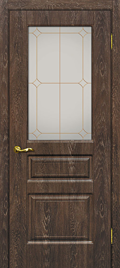 Дверь Версаль-2 Дуб корица со стеклом