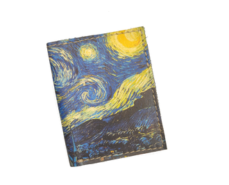 Картхолдер-книжка с шестью отделениями с принтом по мотивам картины Винсента Ван Гога "Звёздная ночь"