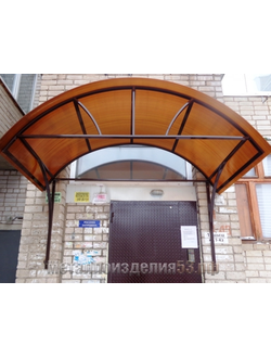 Металлический козырек арочный усиленный (артикул МКС10)