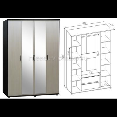 Шкаф Джон 4х дверный