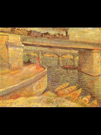 Картина обогреватель, репродукция Ван Гога Мосты через Сену в Аньере