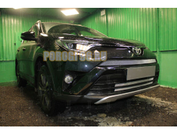 Защита радиатора Toyota Rav4 2015-2019 chrome верх