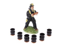 Модель № BA10: штоф и 6 рюмок &quot;Пожарный&quot;