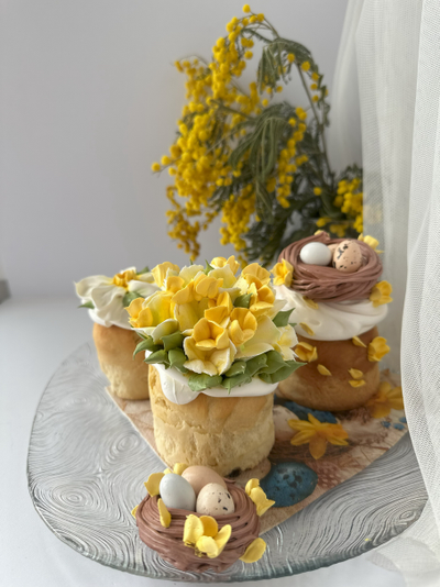 Пасхальный комплимент "Мини-кулич с зефирным декором"