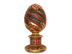 Мусульманский сувенир яйцо фаберже с надписью аята "Аль-Курсий" на арабском купить
