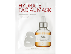 Dermal Shop Q10 Hydrate FacialMask / Dermal Shop Тканевая маска для лица с коэнзимом Q10 (23 г)