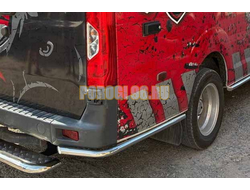 Цельнометаллическая. Защита заднего бампера угловая Папа Тюнинг d42 для ГАЗель Next NN 2021-