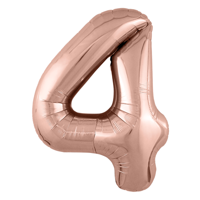 Фольгированный шар Цифра розовое золото