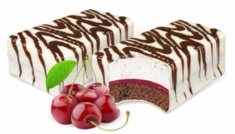 Пирожные «Двойной Десерт» со вкусом черешни в белой глазури