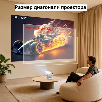 Портативный видеопроектор Thundeal TD80 Pro со встроенным Android 13.0