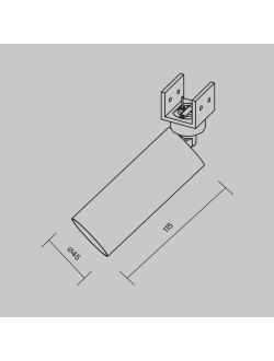 Уличный трековый светильник Focus Led Elasity IP 3000К 8Вт 55° черный, O-TR01-1-S-8WB3K, Maytoni