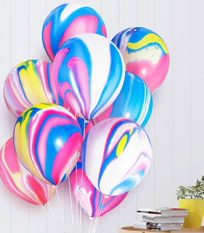 Воздушные шары "Агат" (мраморные шары)