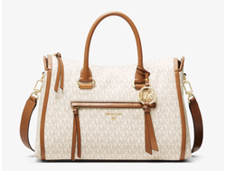 Сумка сэтчел Michael Kors Carine с логотипом бежевая