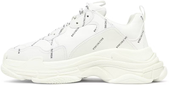 Balenciaga Triple S Trainer Allover Logo White женские