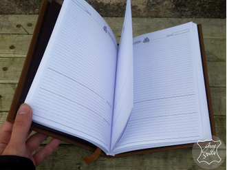 Кожаный ежедневник ручной работы на славянскую тематику, Звезда Руси, ежедневник с логотипом