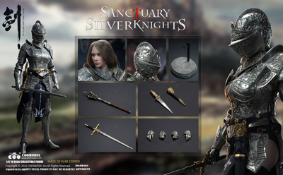 ПРЕДЗАКАЗ - Стражница святилища в серебряном - Коллекционная фигурка 1/6 SWORDS OF CHAOS - SILVER TEMPLE GUARDIAN (NICKEL SILVER EDITION) (SW003) - COOMODEL ?ЦЕНА: 41900 РУБ.?