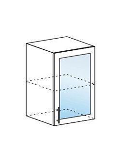 Шкаф верхний со стеклом 450 - 500 (швс 450 - 500 на выбор)