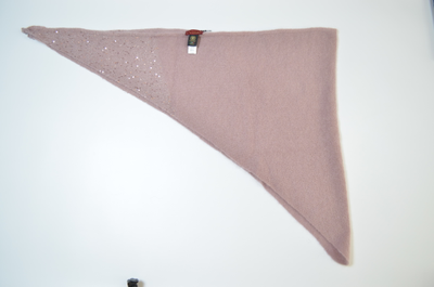 Итальянский розовый зимний шарф платок вязаный