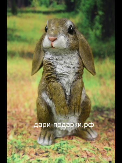 Зайчик ушастик 24*16см   0,4кг   полистоун Россия 885/012691