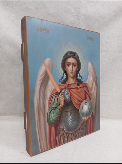 Михаил Архангел, святой Архистратиг. Рукописная икона 22х28см.