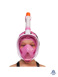 Маска полнолицевая Scuba Brothers Beatle Kid Clear/Pink XS детская