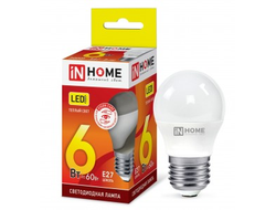 Лампа светодиодная ASD/inHome VC шар P45 E27 6W(540lm) 3000К 2K 83x45 (без пульсации) 0525