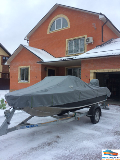 Тент на лодку ВОЛЖАНКА 46 FISH - 2017-18 (БЕЗ ЛЕЕРОВ)