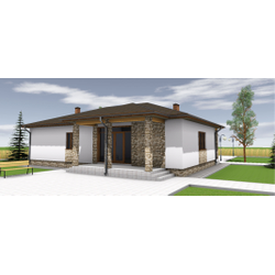 Одноэтажный дом с четырьмя спальнями 145м² (S12)