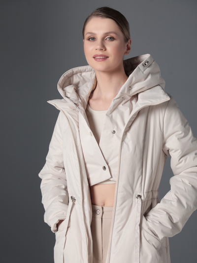 Пальто 25317 слоновая кость