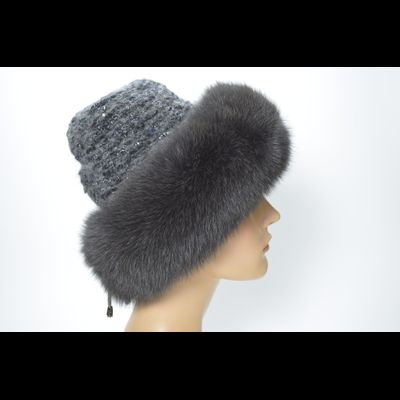 Шапка Vizio 1327 CCP  V графитовая с мехом