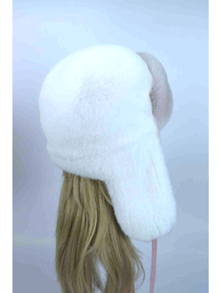 Ушанка "Эскимо" цвет белый + жемчуг