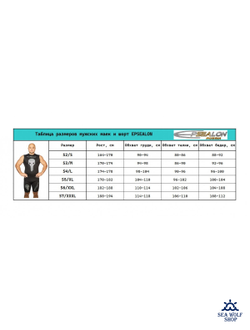 Майка неопреновая 2.5мм EPSEALON SKULL BL ОП  р.4/L-52