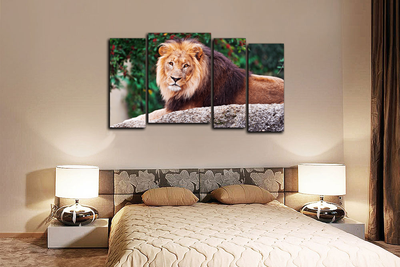 Модульная картина "Отдых царя зверей"