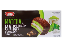 Печенье бисквитное Coconut marshmallow Chocolate Pie со вкусом зелёного чая, 150гр.