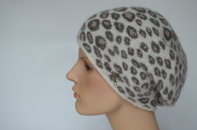 Берет Vizio Италия 1027 B белый с розовым