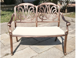 Скамья садовая Valencia 2 из литого алюминия