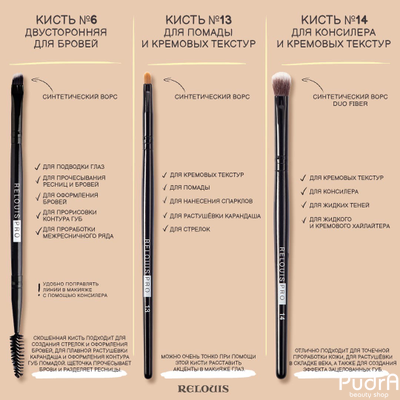 Relouis Кисть PRO №13 для помады и кремовых текстур