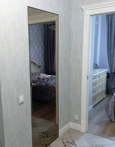 PRESTIGE. h2000/ ЗЕРКАЛО ГРАФИТ С ДВУХ СТОРОН (ULTRA 19)/ АЛЮМИНИЕВАЯ КРОМКА МАТОВЫЙ ХРОМ