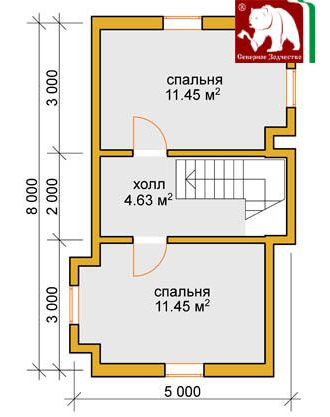 Проект 3-143, 89 м2, 8*8