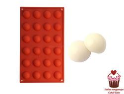 Форма для муссовых десертов Полусфера 2,7см, 24 ячейки, силикон