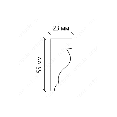 Карниз гладкий SKT20