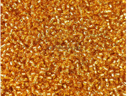 Toho 15/0 22B Transparent Silver-Lined Med Topaz / Прозрачный топаз с серебряной линией внутри