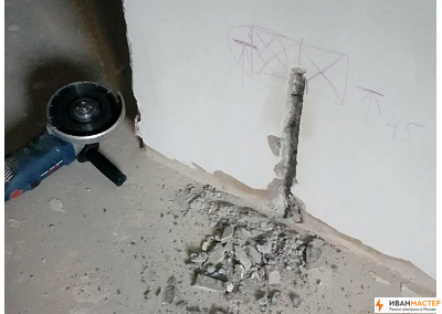 Штробление несущих стен в квартире в Москве ИВАНМАСТЕР