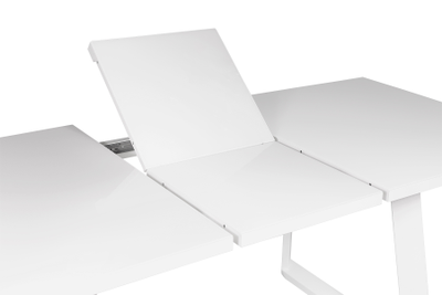 NESTOR белый металл/ стекло экстрабелое 160(+45)x90