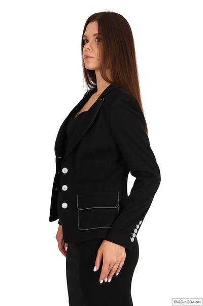 Пиджак женский черный Pretty One 3315