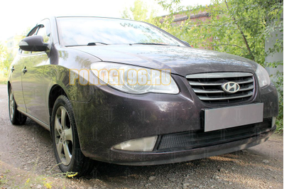 Защита радиатора Hyundai Elantra IV (HD) 2006-2010 black