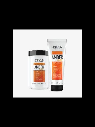 "EPICA Professional" Amber Shine ORGANIC Маска для восстановления и питания с облепиховым маслом, 1000 мл (Эпика)