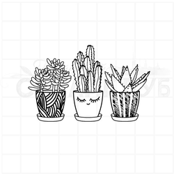 ФП штамп "Кактусы 2"