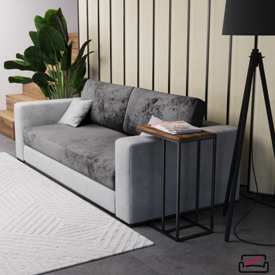 Чехол на сиденье 2х местного дивана, диван-книжку, на сиденье углового дивана.  Велюр Графит